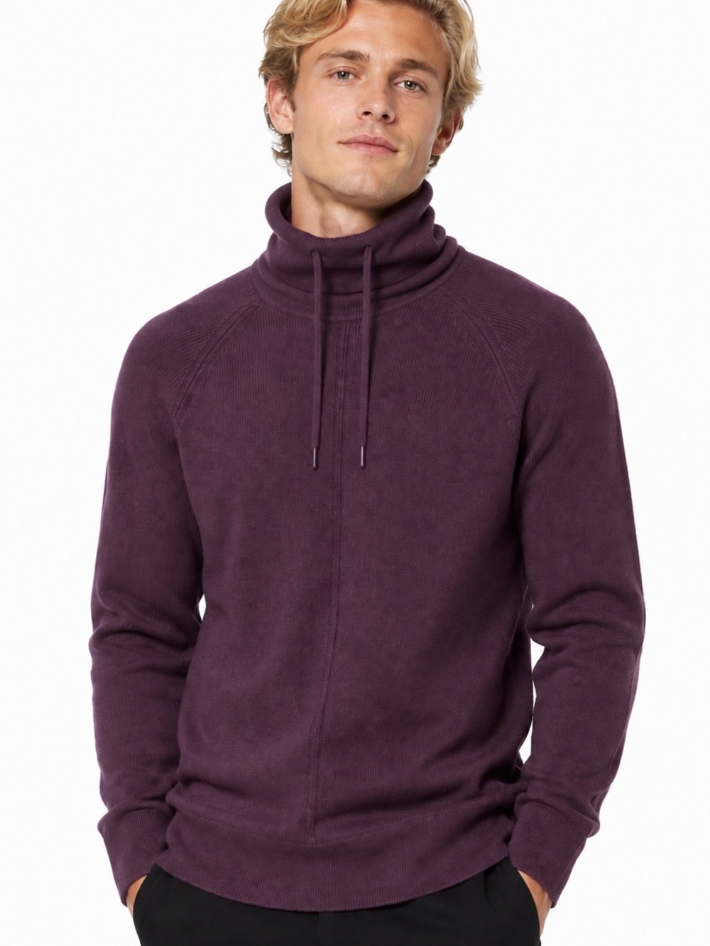 Express MEN’s Deep maroon Turtleneck Sweater with ties Size Medium